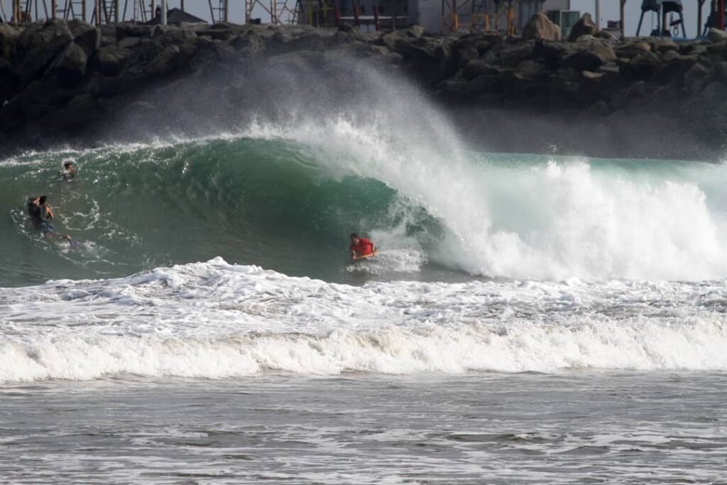 Jose Surfing at Point Break in Manta, Ecuador