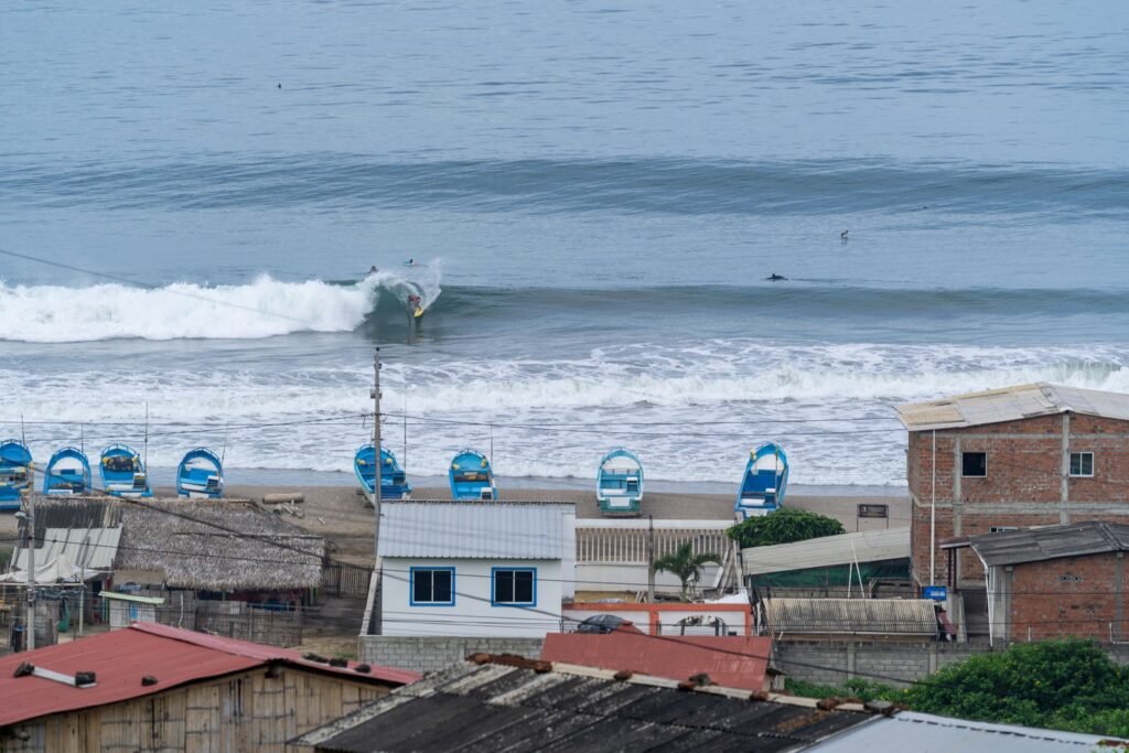 Perfect View of one of Manta Beach Break with surfer on wave