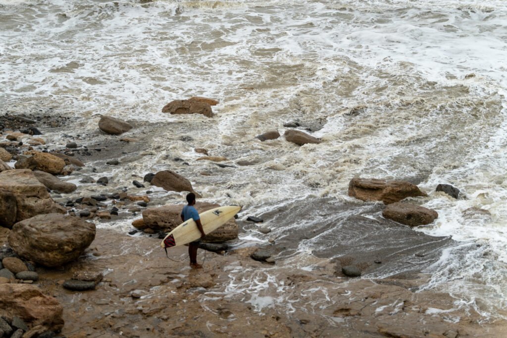 Surfer Going to The water